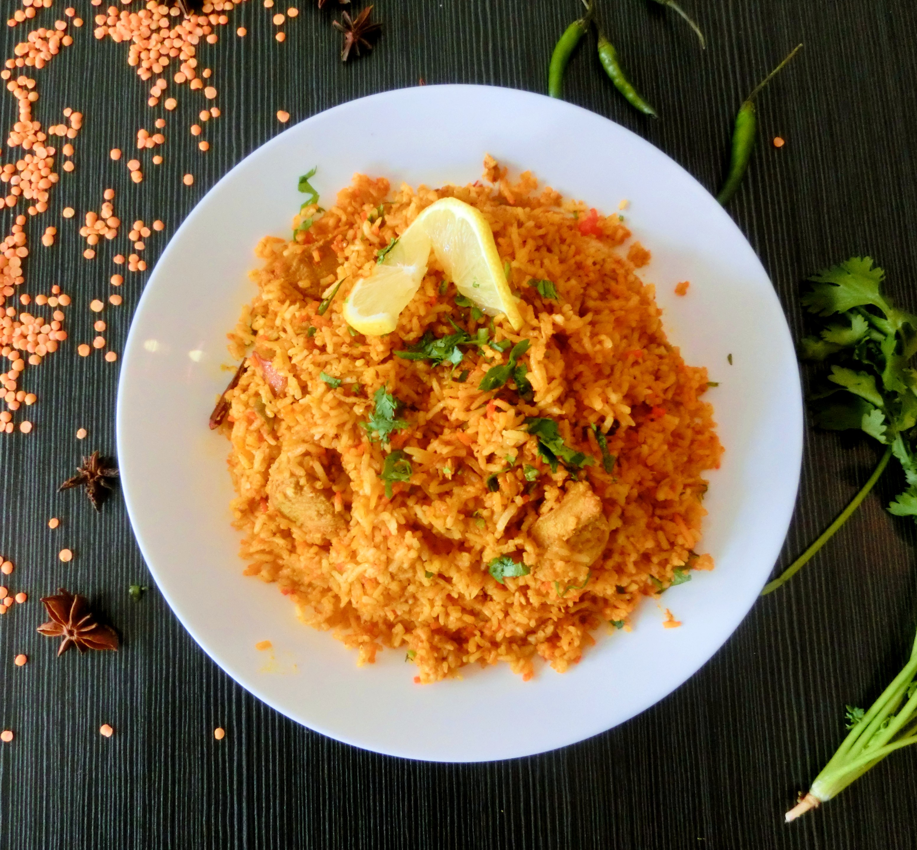 Arranged Food and Objects