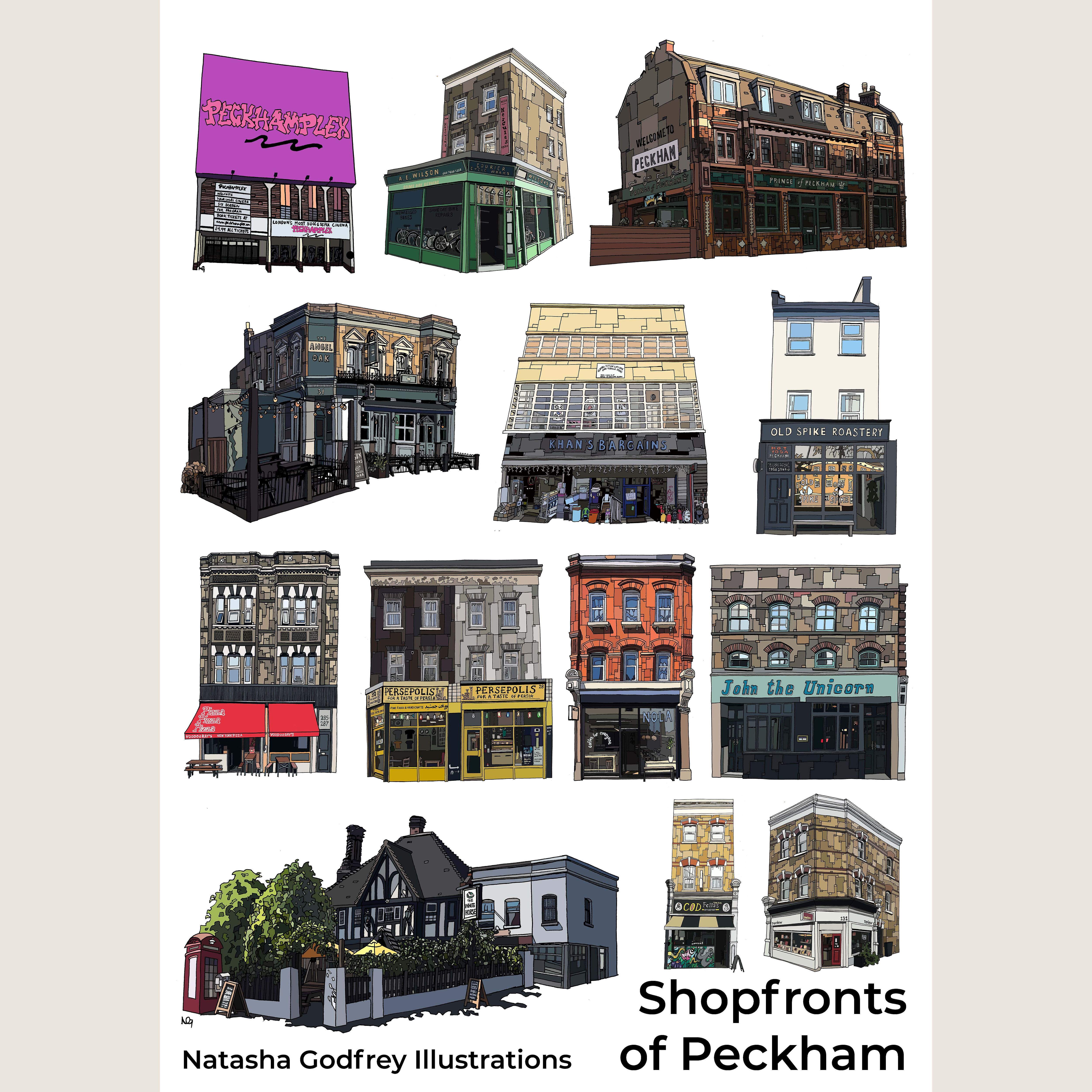 Peckham Shopfronts Poster