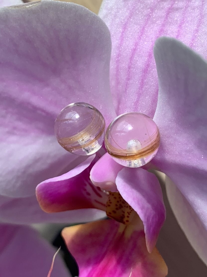 Puces d’oreilles méchées - Bijou méché