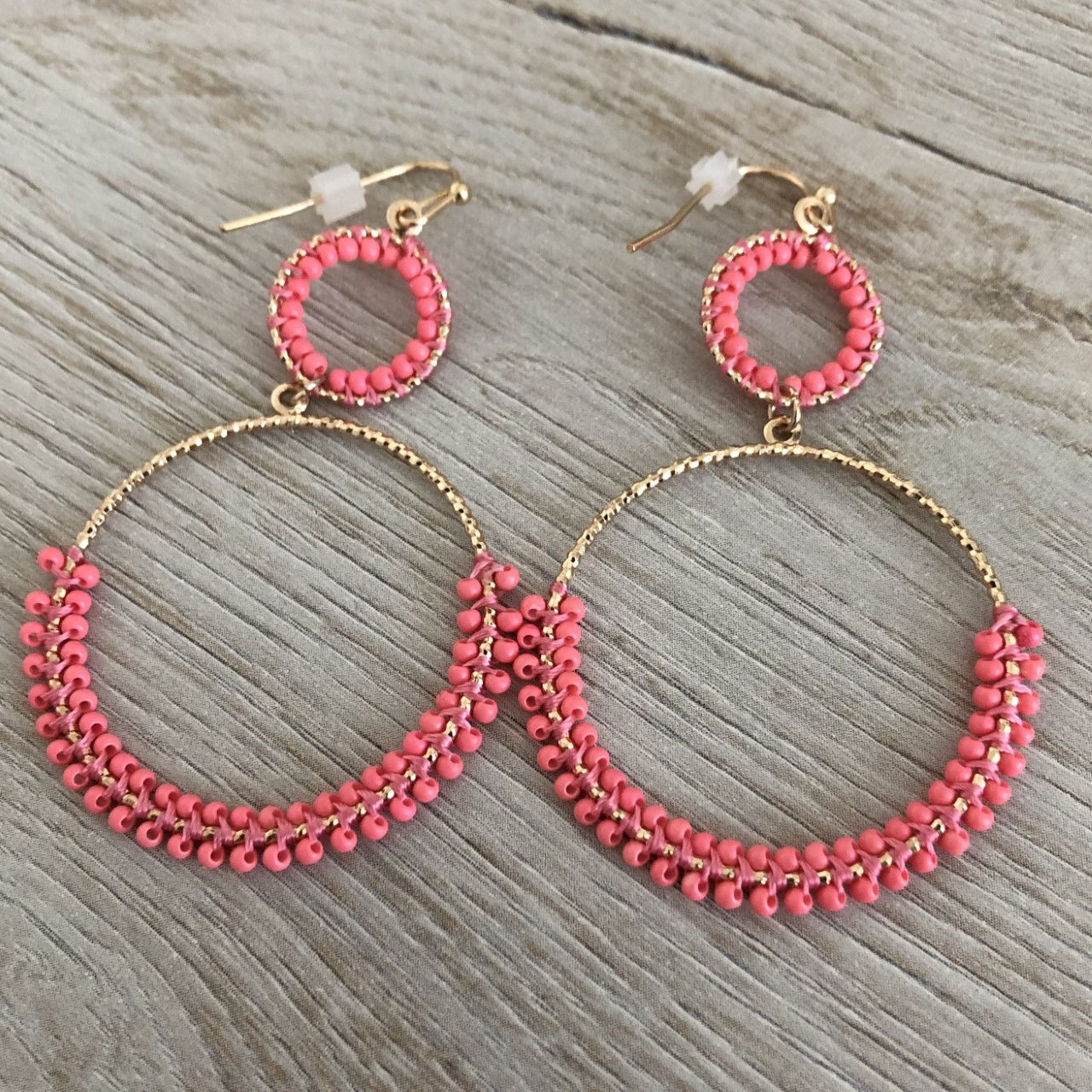 Hot Pink Dangle Earrings