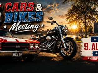 US-Cars & Bikes Meeting im Rheinpark in St. Margrethen (SG) am Sonntag, 09.08.2026, 09:00 - 17:00 Uhr
