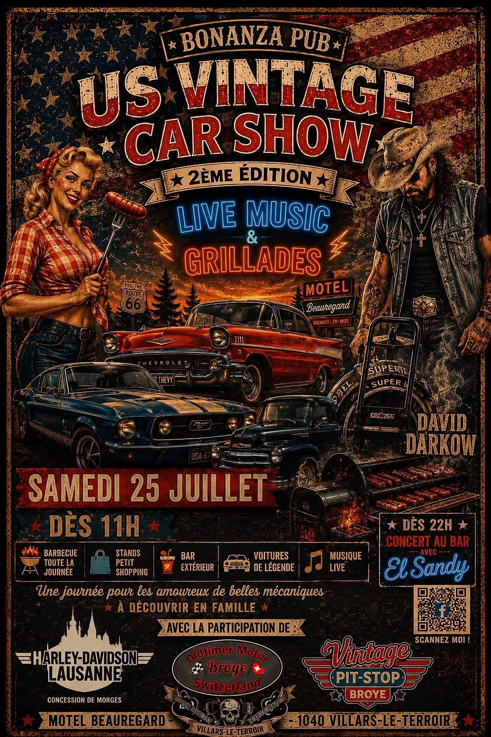 US Vintage Car Show in Villars-le-Terroir (VD)