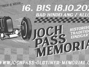 26. Jochpass Oldtimer Memorial in Bad Hindelang im Allgäu (D) am Freitag, 16.10.2026, ab 08:00 Uhr, bis Sonntag, 18.10.2026, 20:00 Uhr
