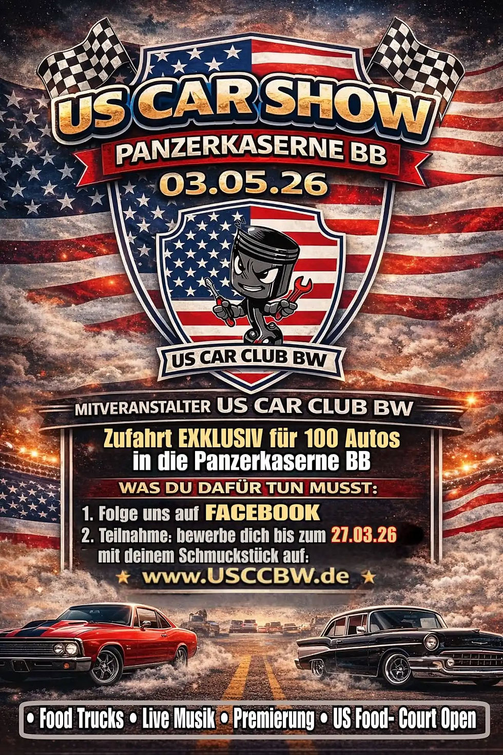 US Car Show Panzerkaserne in Böblingen (D)
