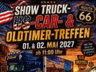 Show Truck-, US-Car- & Oldtimer-Treffen beim Bad Bruckhaus in Waldshut-Tiengen (D) am Samstag, 01.05.2027, ab 11:00 Uhr, und Sonntag, 02.05.2027, ab 11:00 Uhr