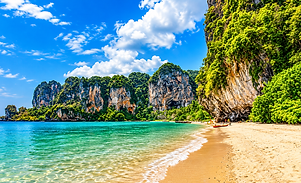 Baie tropicale aux falaises calcaires.png