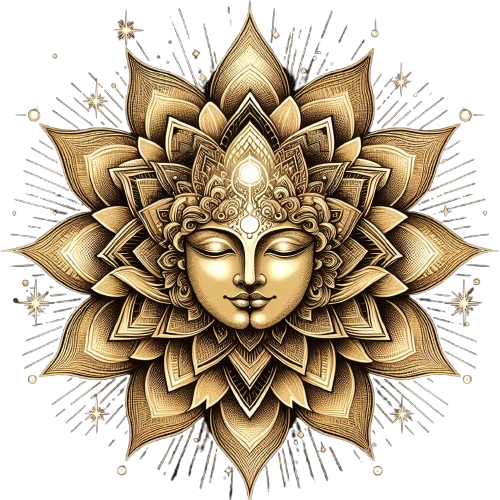 Décoration mandala doré du studio Etincelles by Sandrine, Ardon Valais