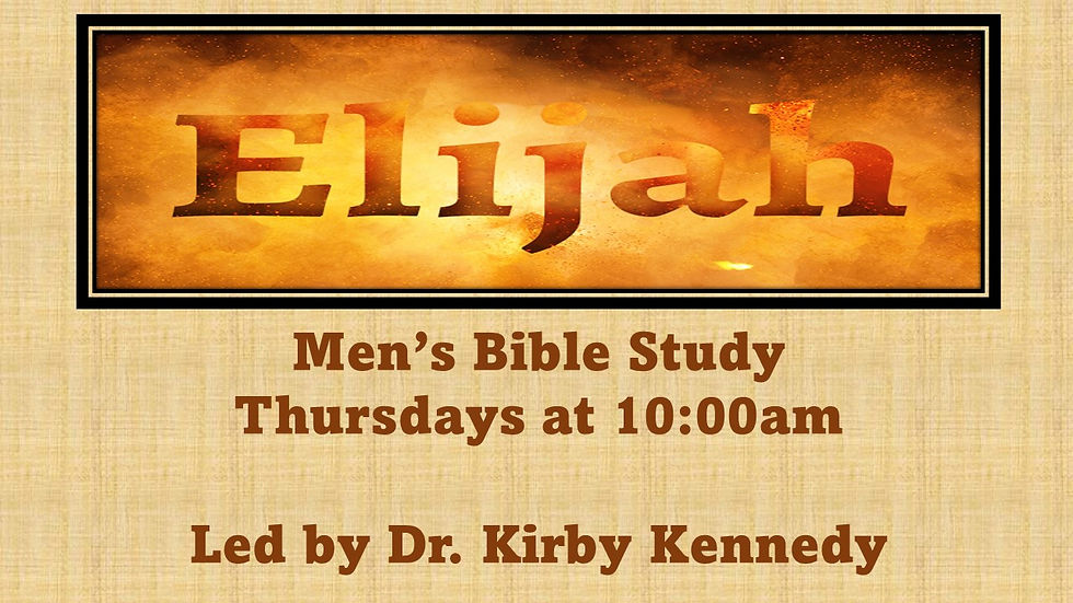 Men's Bible Study on Elijah