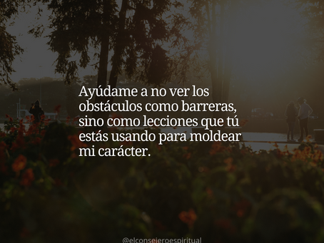 Señor, pongo mi confianza en ti para lo que esta semana traerá.
