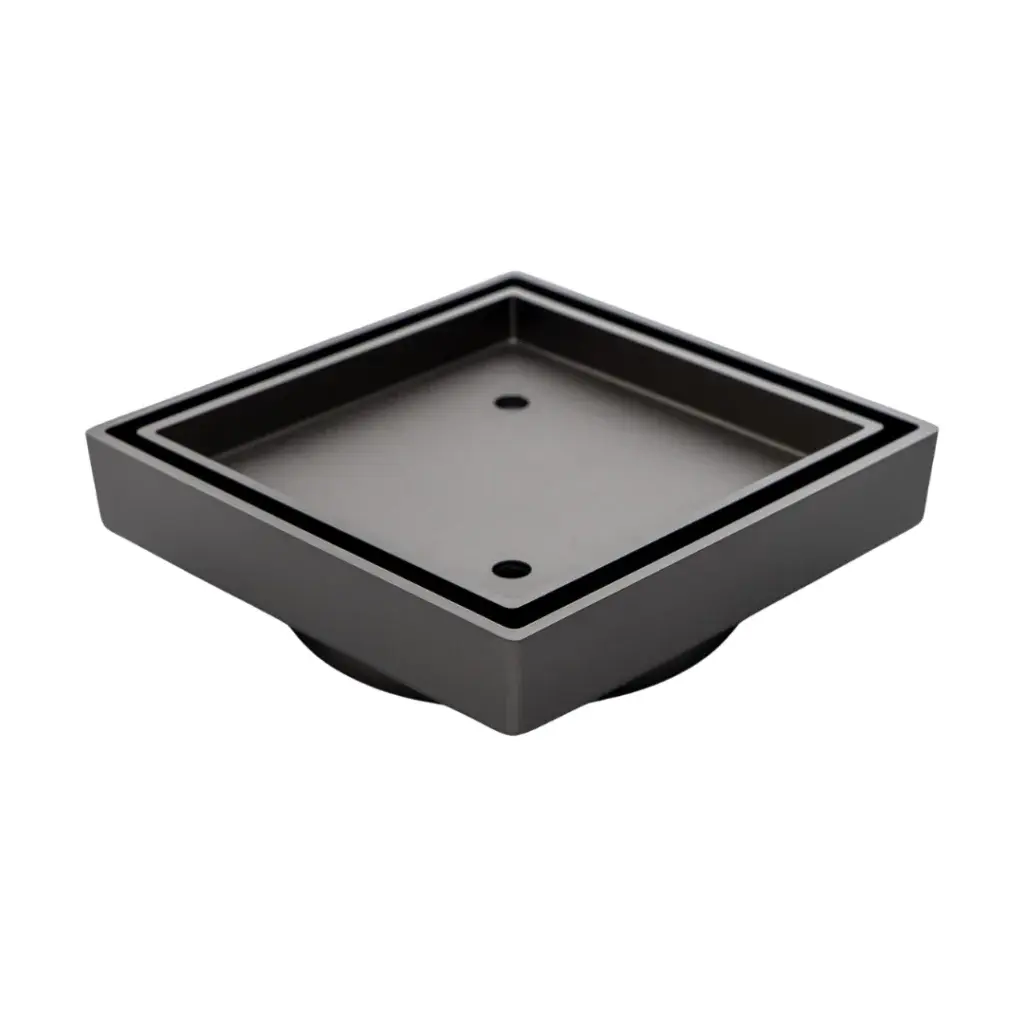 Stainless Steel Tile Insert Floor Wastes -Gun Metal