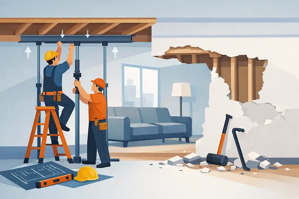 Reinforce Ceiling Before Wall Removal Safely