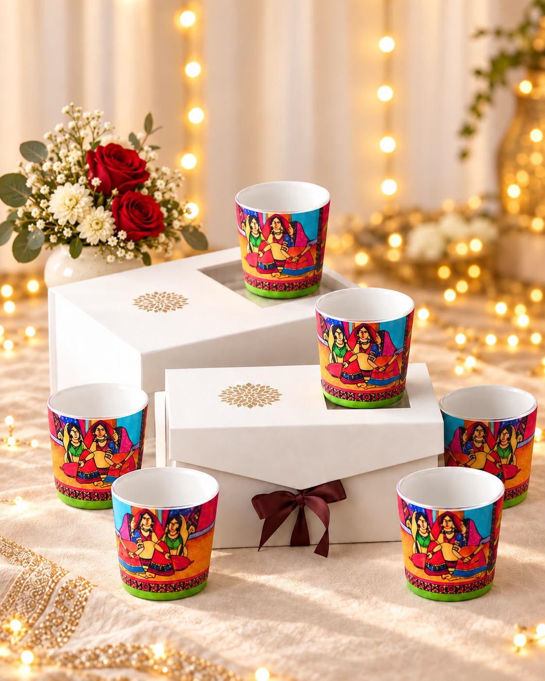 Tea Light Candle Holder set of 4 (3 ladies)