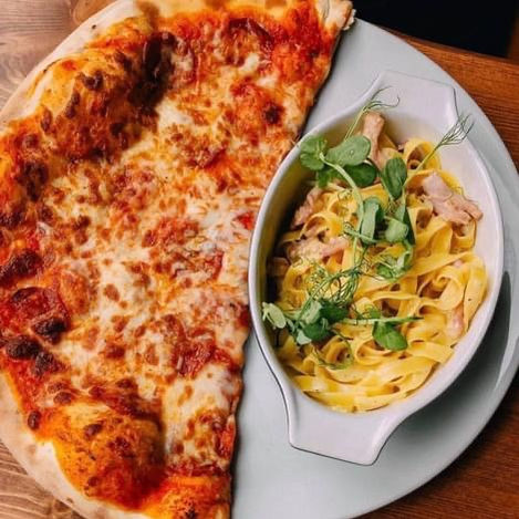 A half Pizza half pasta option