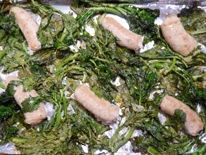 Roasted Broccoli Rabe with Chicken Sausage