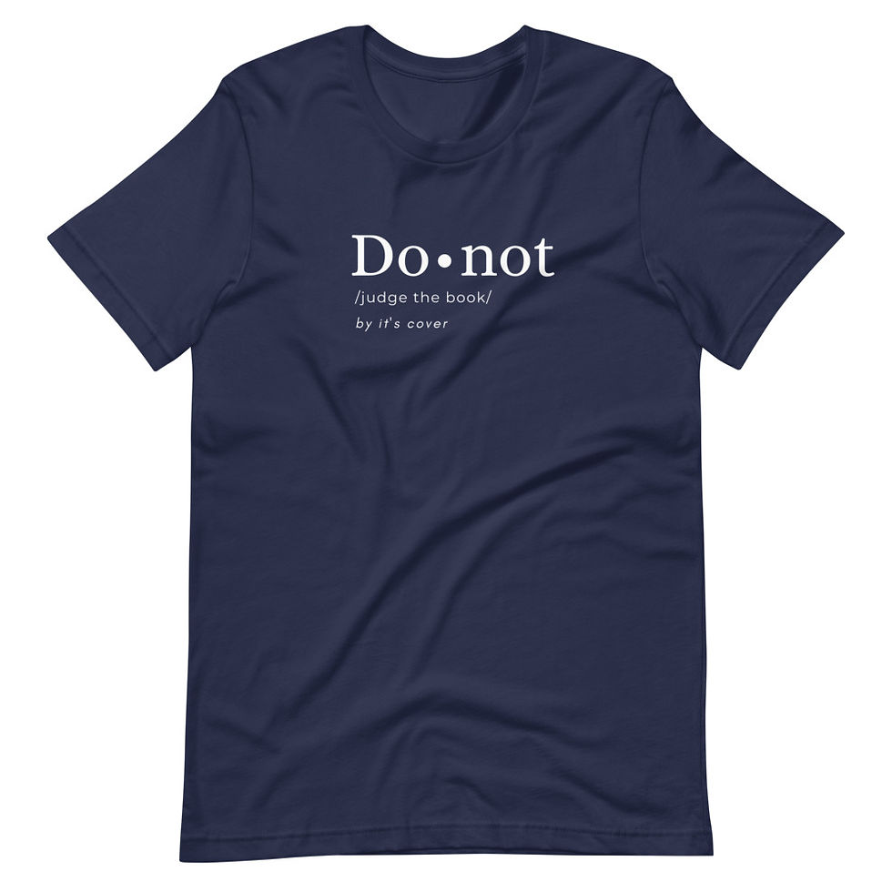 Thumbnail: "Do Not Judge The Book By It's Cover" Short-Sleeve T-Shirt