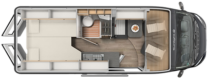 Grundriss Sunlight Cliff 640 Camper Van