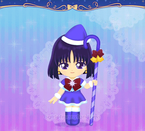 Sailor Moon Drops Gif, Christmas Holiday Sailor Saturn