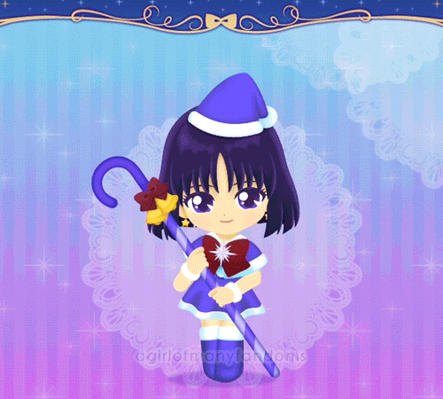 Sailor Moon Drops Gif, Christmas Holiday Sailor Saturn
