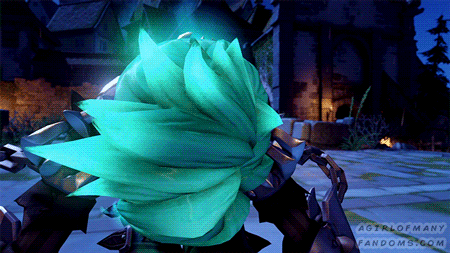 Overwatch Halloween Terror Gif, Tracer ( Will O' Wisp Skin )