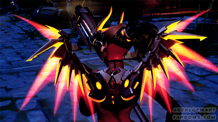 Overwatch Halloween Terror Gif, Mercy ( Devil Skin )
