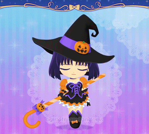 Sailor Moon Drops Gif, Halloween Holiday Sailor Saturn