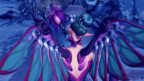 Overwatch Winter Wonderland Gif, Mercy ( Sugar Plum Fairy Skin )