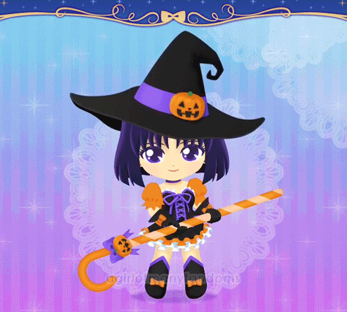 Sailor Moon Drops Gif, Halloween Holiday Sailor Saturn
