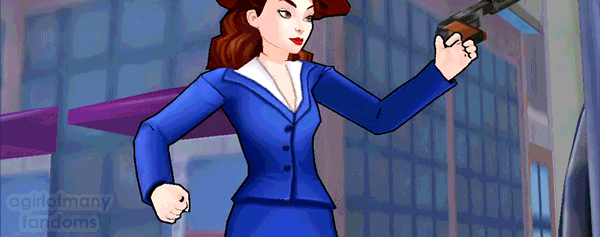 A gif set featuring, rank 03, Agent Carter ( a.k.a. Peggy Carter ) from the Marvel Comics phone game "Avengers Academy".