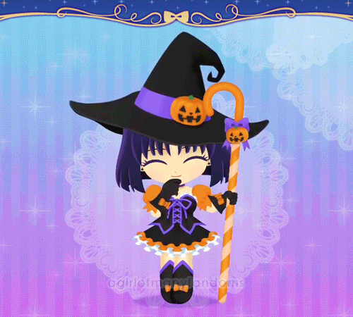 Sailor Moon Drops Gif, Halloween Holiday Sailor Saturn