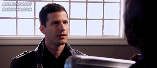 A gif set featuring Jake Peralta & Raymond Holt from the television show "Brooklyn Nine-Nine" (Season 5, Episode 12).