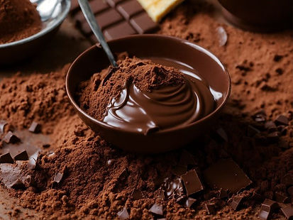 High-quality cocoa powder and chocolate applications, showcasing NAK’s instant cocoa powder for milk tea, chocolate beverages, dessert production, and OEM formulation development.