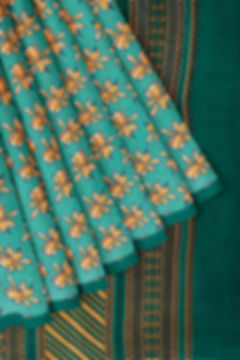 Floral Print Silk Saree
