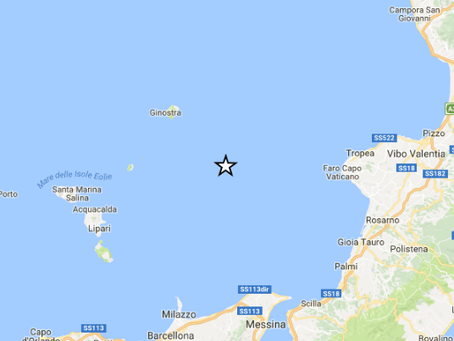 Terremoto di magnitudo 2.3 del 20-02-2017 ore 10:44:45 (UTC) in provincia/zona Tirreno Meridionale (