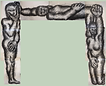 His artwork no. 028 (3 Bodies forming an arch).