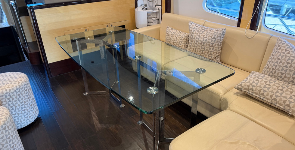 Modern yacht interior after vinyl wrapping showing clean finishes and luxury design SALT