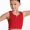 Thumbnail: Crop Top Rib Knit - Red
