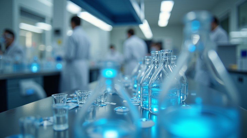 Eye-level view of laboratory equipment used in life sciences research