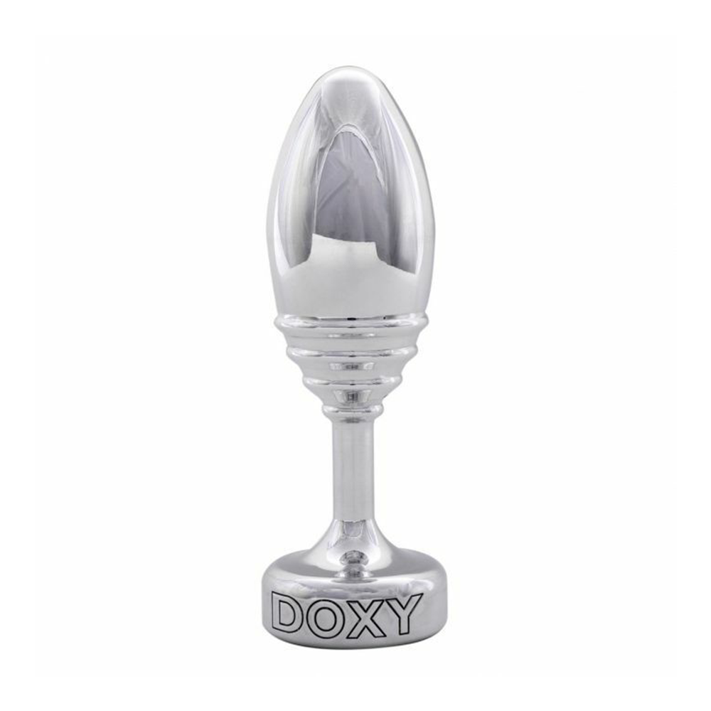 DOXY SOLID ALUMINIUM BUTT PLUG RIBBED