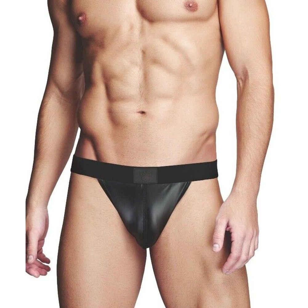 PROWLER MENS WET LOOK JOCKSTRAP BLACK ON BLACK JOCK STRAP UNDERWEAR FETISH GAY