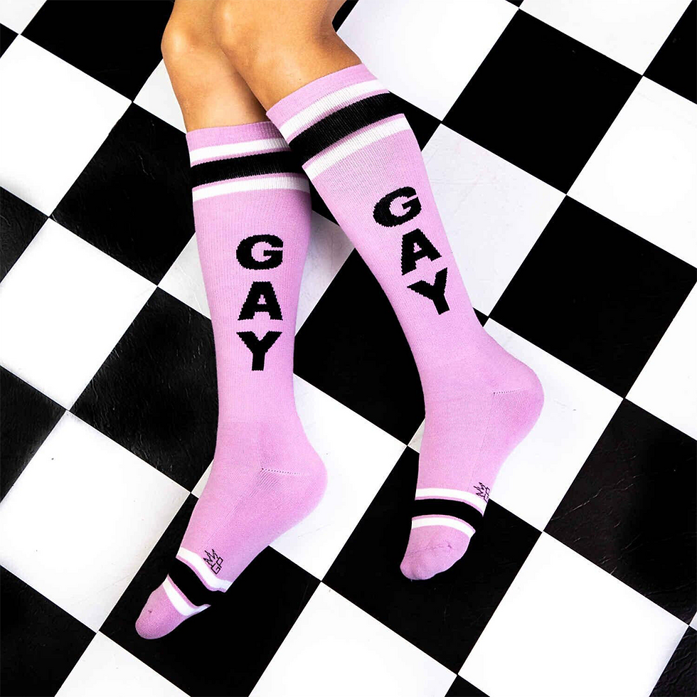 Thumbnail: UNISEX GAY SLOGAN SOCKS