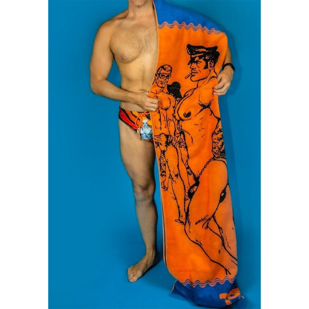 TOM OF FINLAND LUXURY COTTON BEACH TOWEL