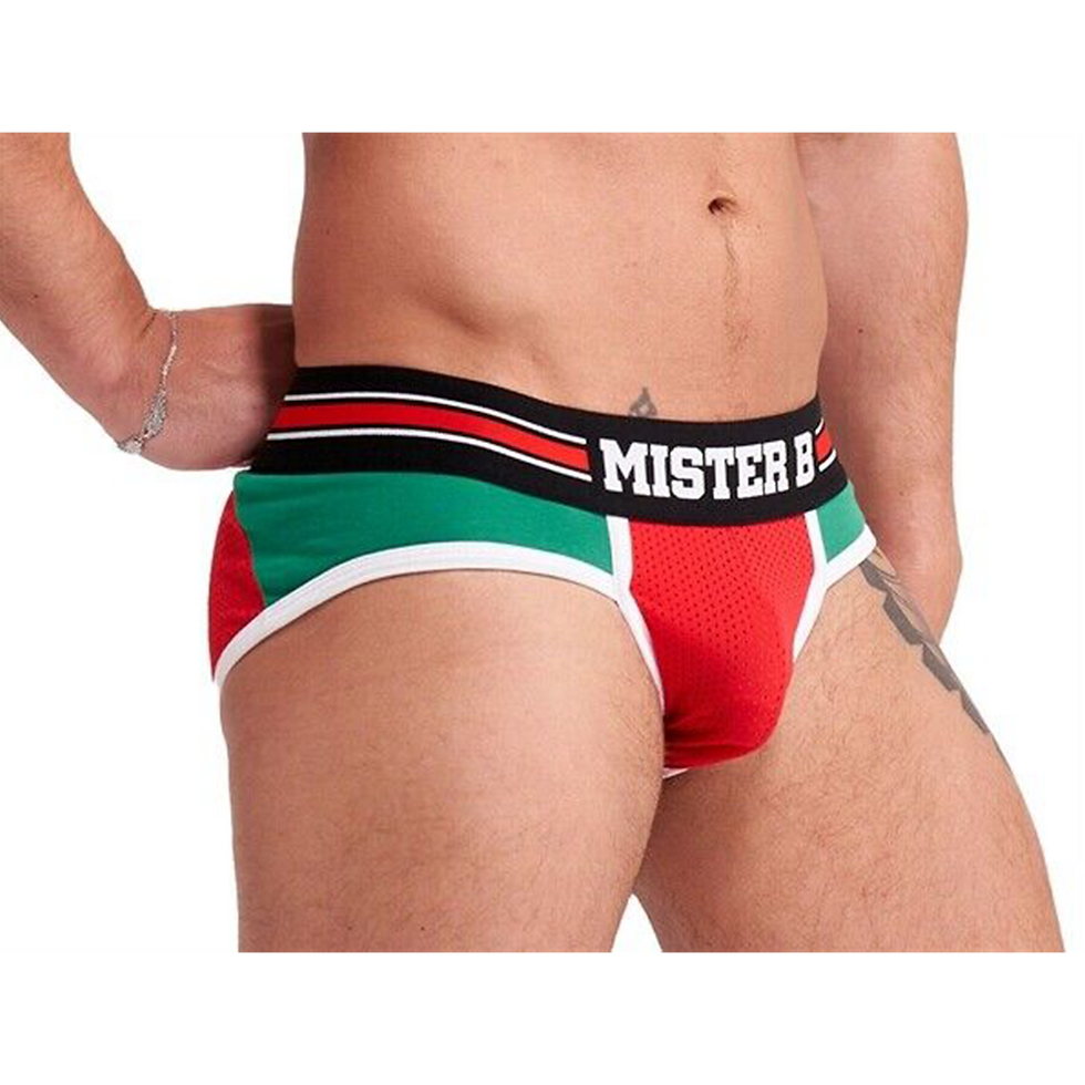 Thumbnail: MISTER B URBAN JOCK BRIEFS MENS OPEN BACKED MESH FRONTED UNDERWEAR