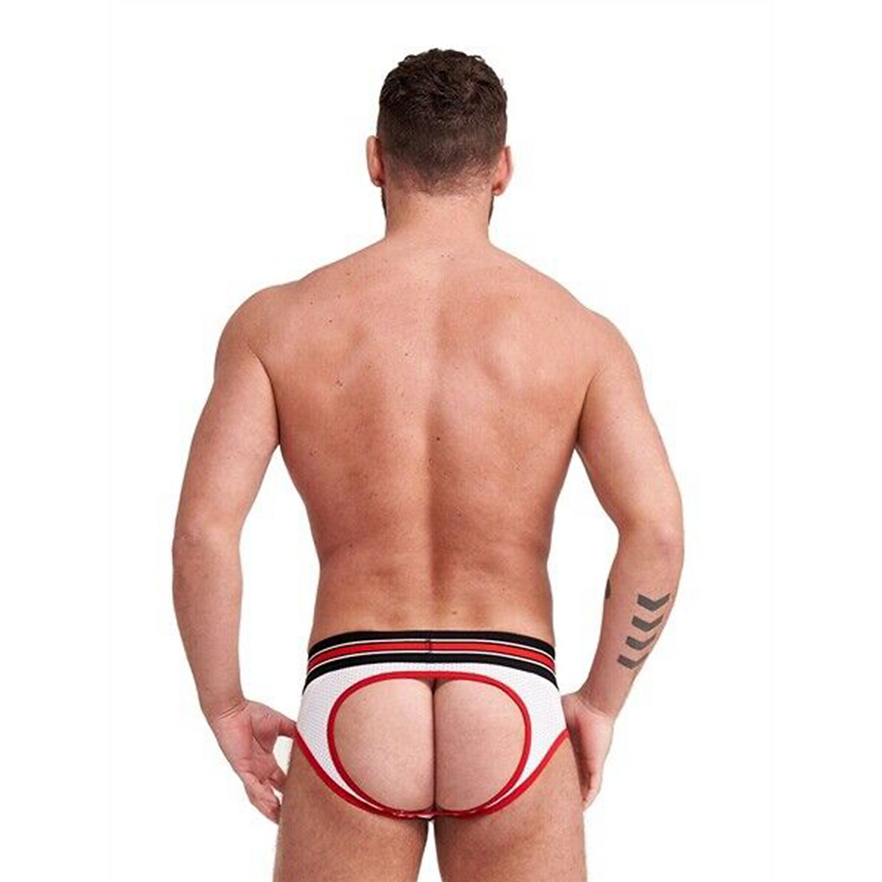 Thumbnail: MISTER B URBAN JOCK BRIEFS MENS OPEN BACKED MESH FRONTED UNDERWEAR