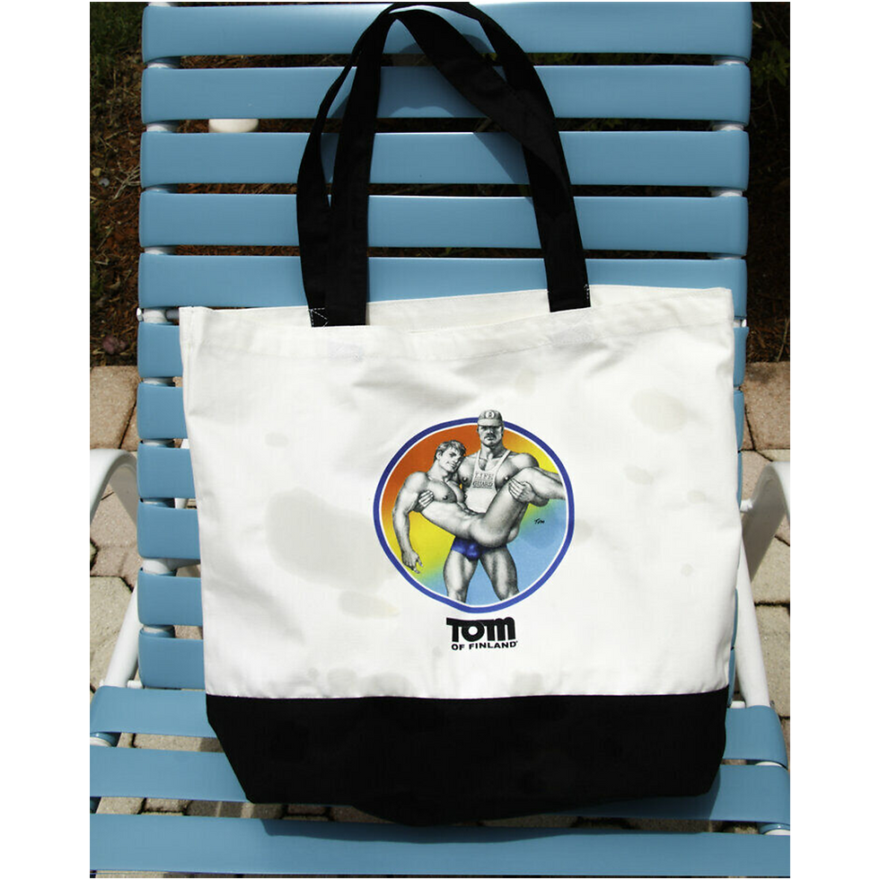 Thumbnail: TOM OF FINLAND GYM BAG TOTE BAG CANVAS GAY SLOGAN GAY INTEREST