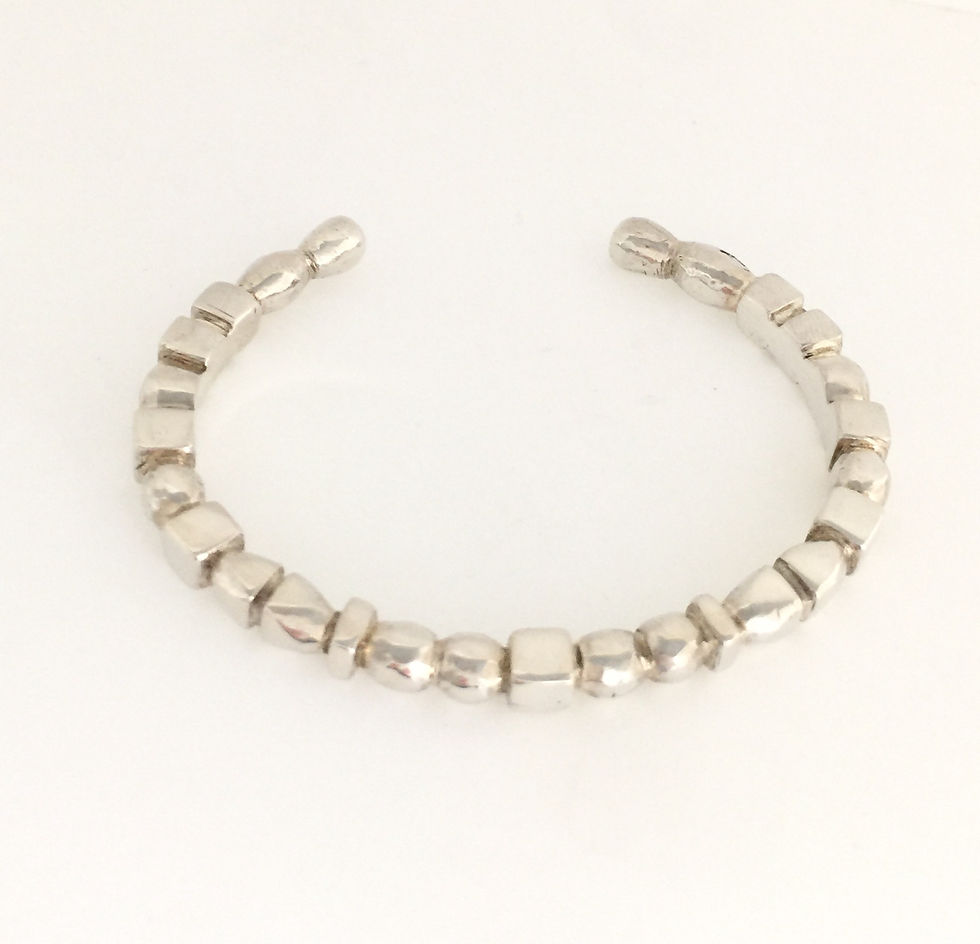 Thumbnail: Carved Sterling cuff
