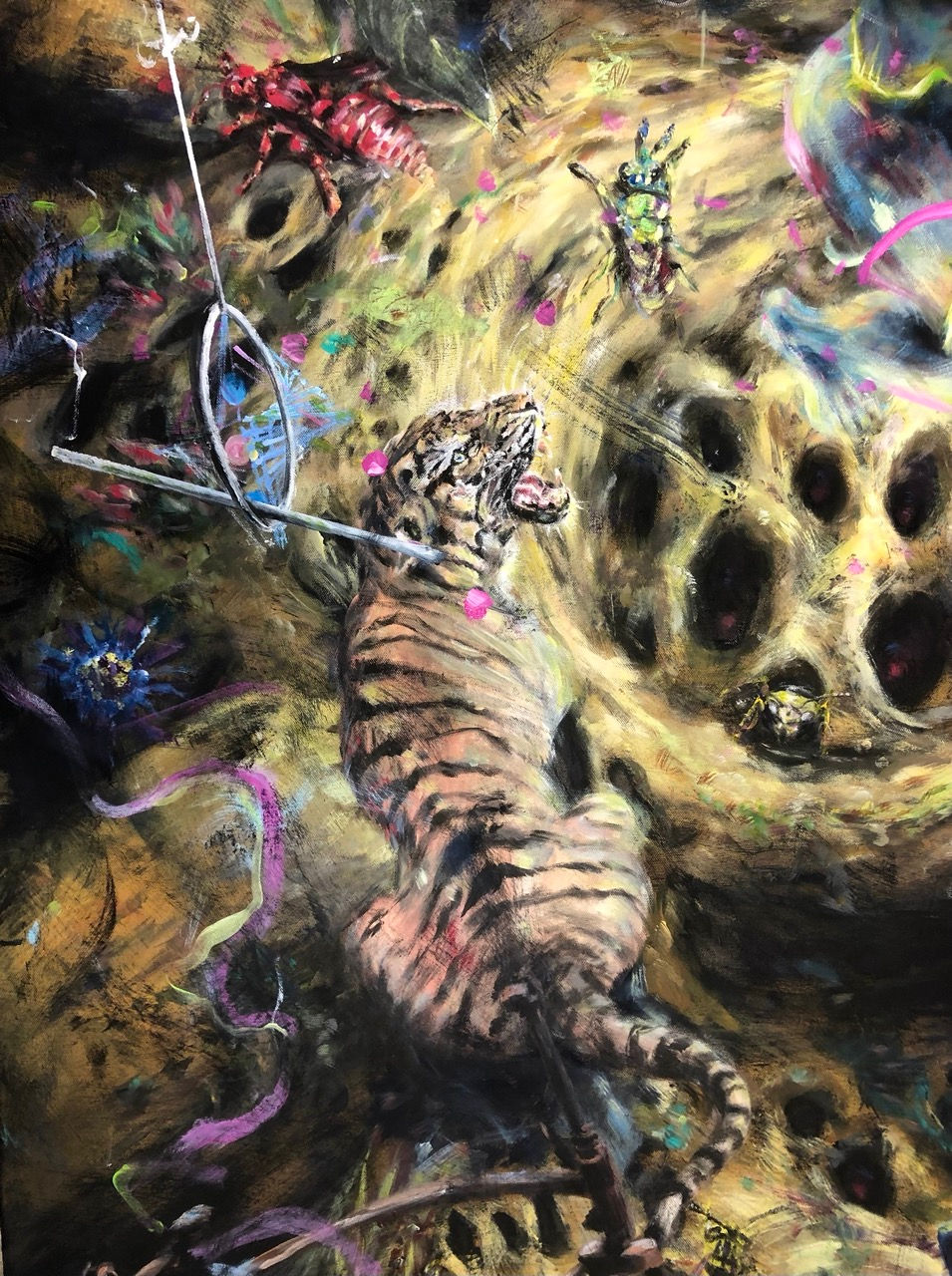 Miniaturbild: Baldur Galoor Gemälde Reborn Detail: Ein wütender Tiger