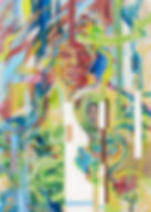 Baldur Galoor Gemälde What comes next?: Portrait Indianisch / Spirituell / Religiös / Surrealistisch / Bunt