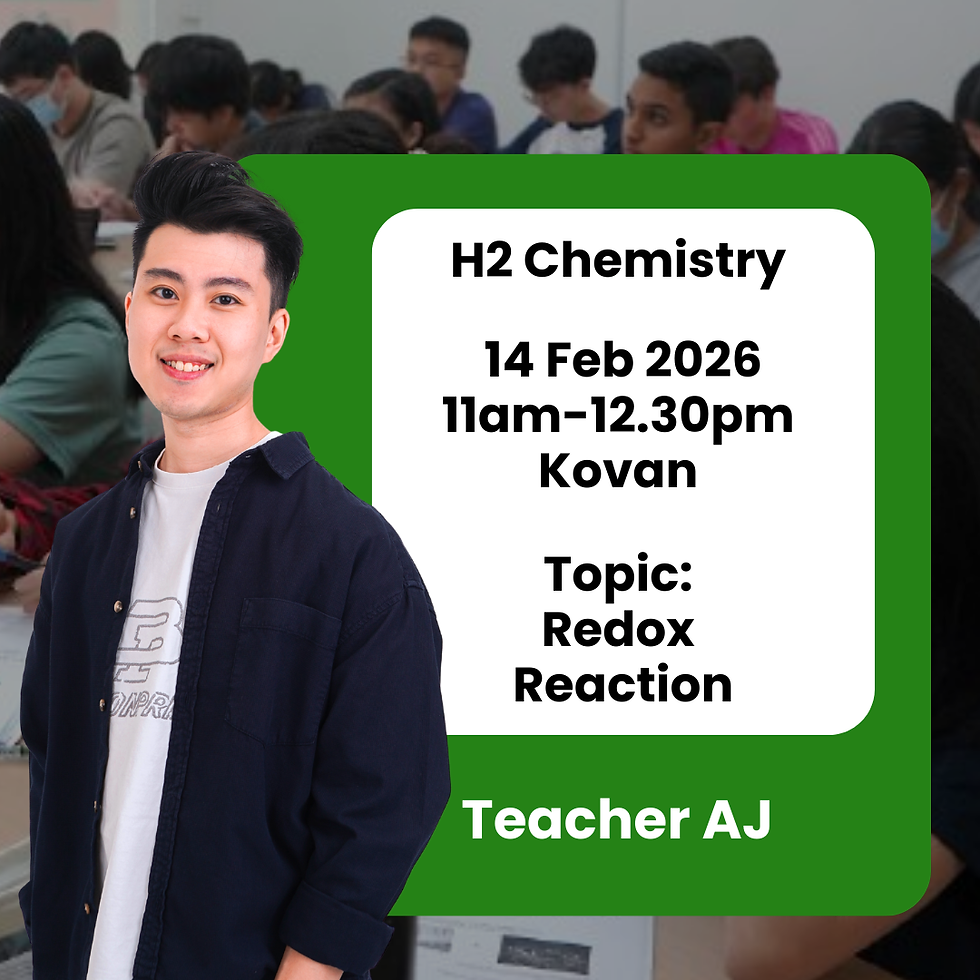 (Kovan) JC1 Chemistry Teacher AJ