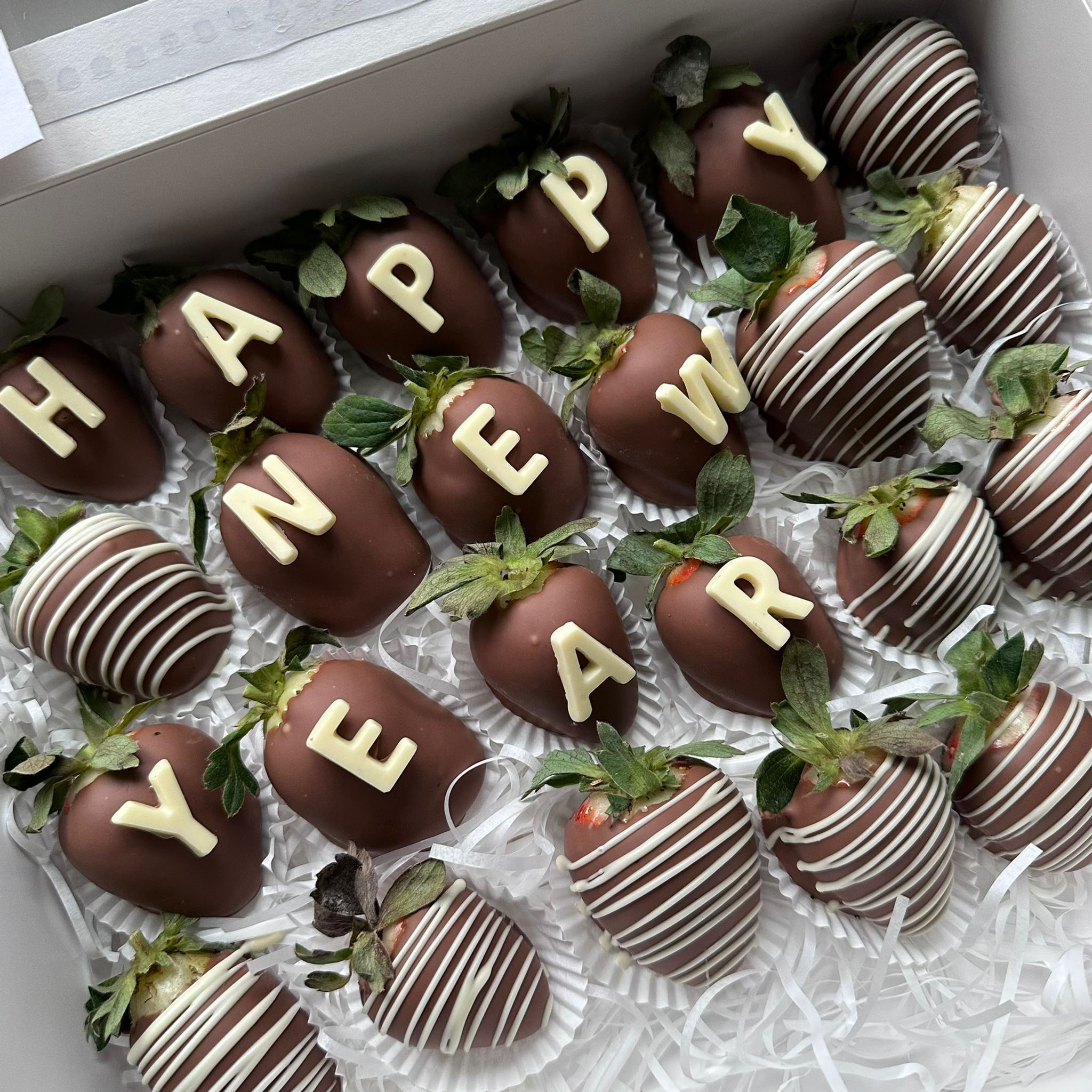 Happy New Year Chocolate Strawberries