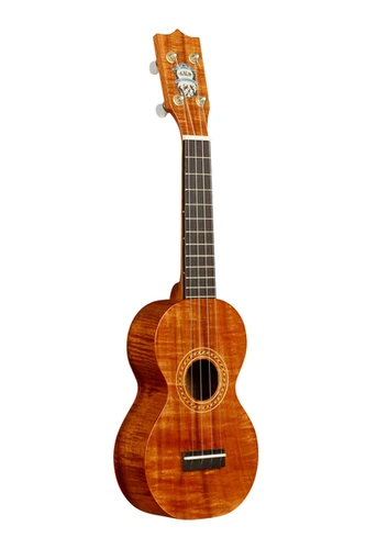 KA-F8-KOA-S Pan Pacific Solid Koa Figure 8 Soprano Ukulele w/ Bag